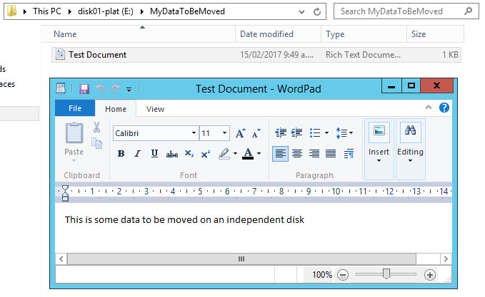 Creating some data to be transferred