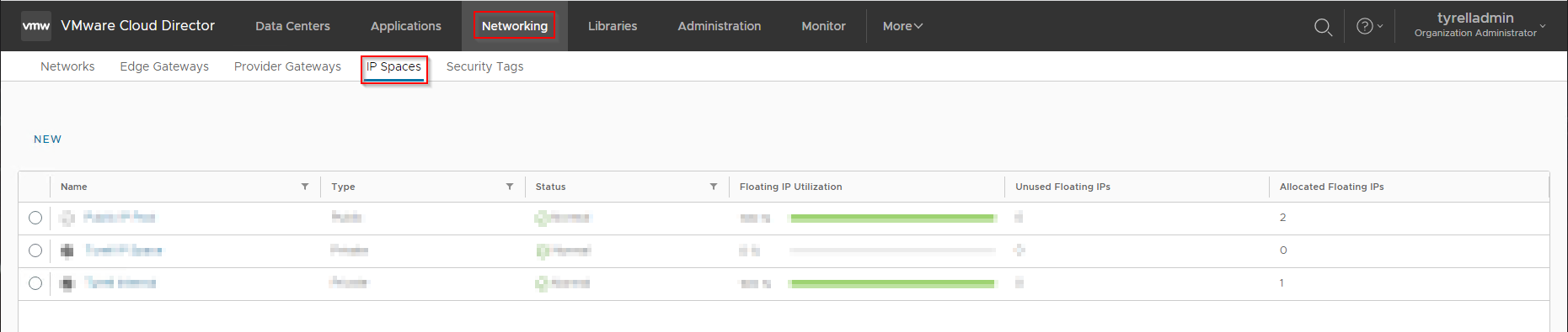 IP Spaces from Tenant View