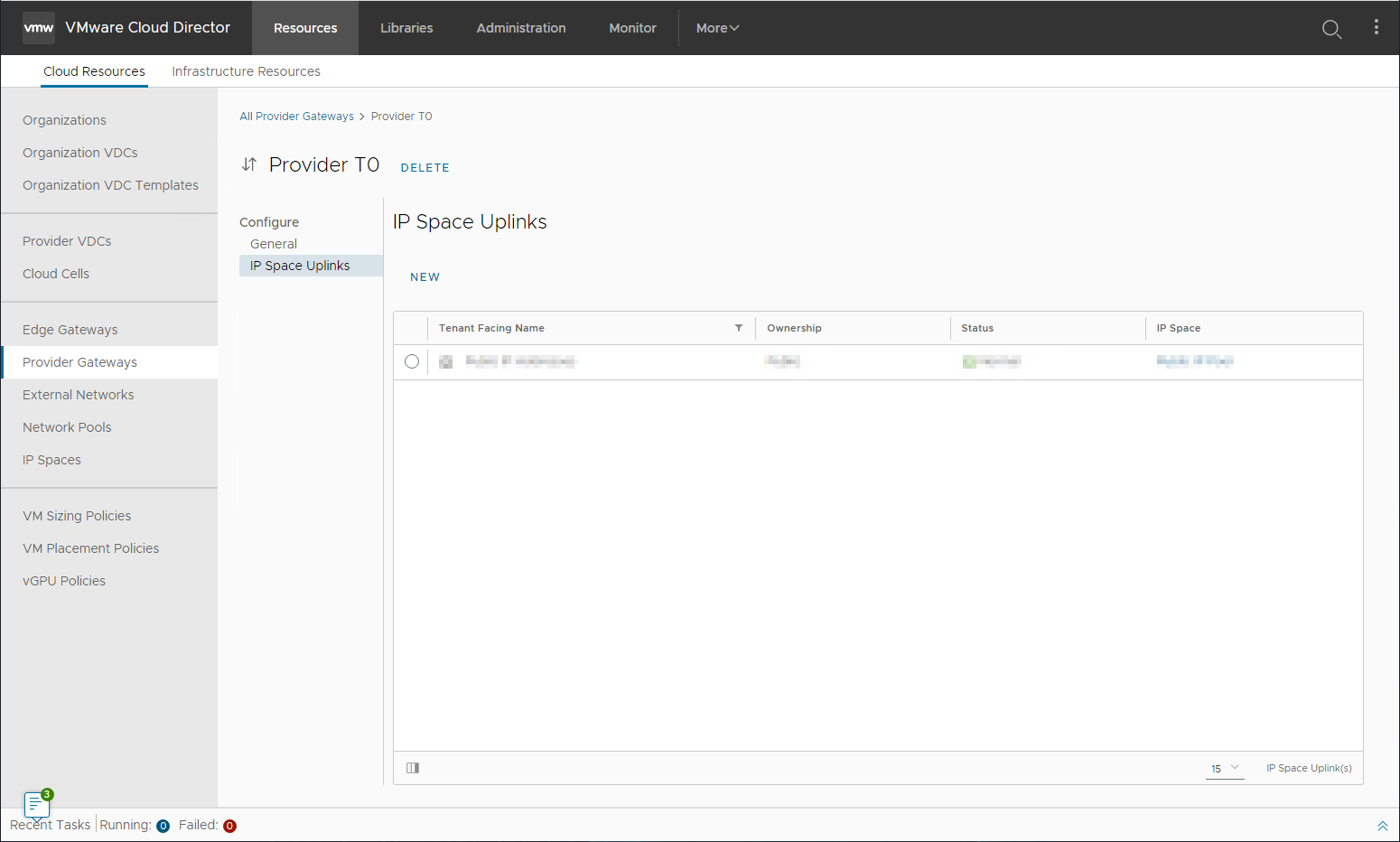 Assigning IP Space to Provider T0