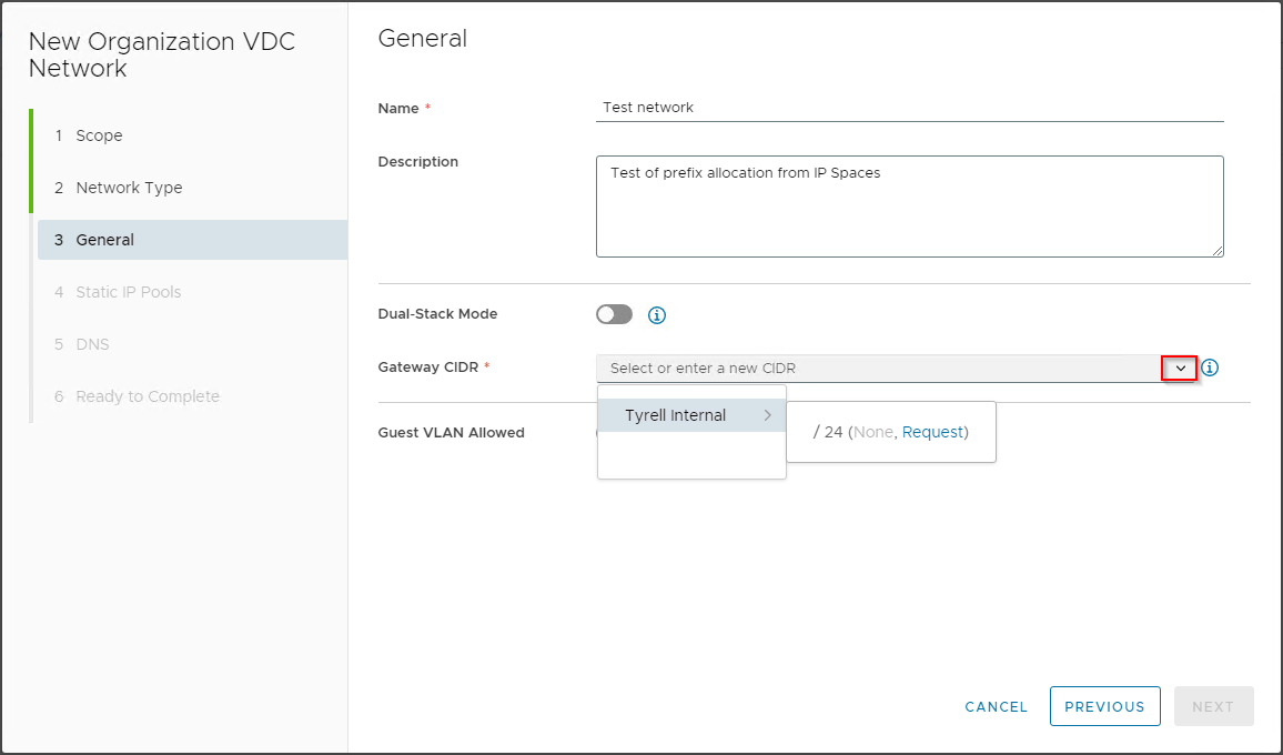 Providing network details