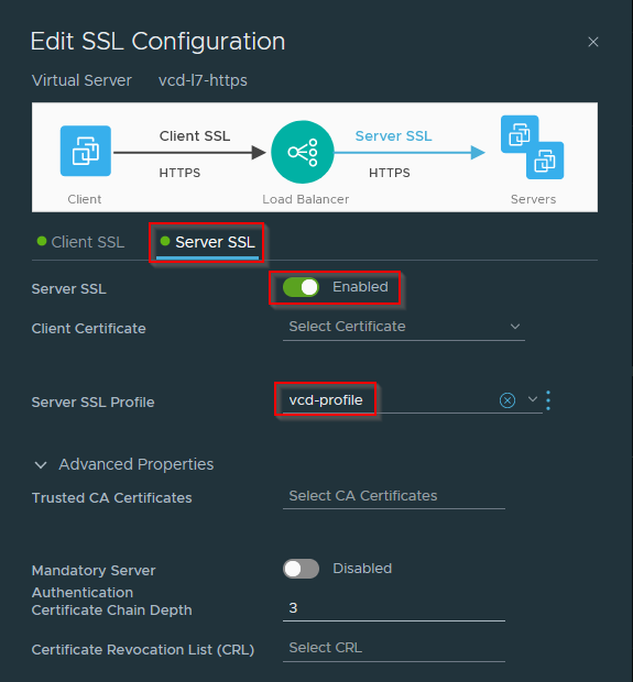 SSL Configuration using new SSL Profile