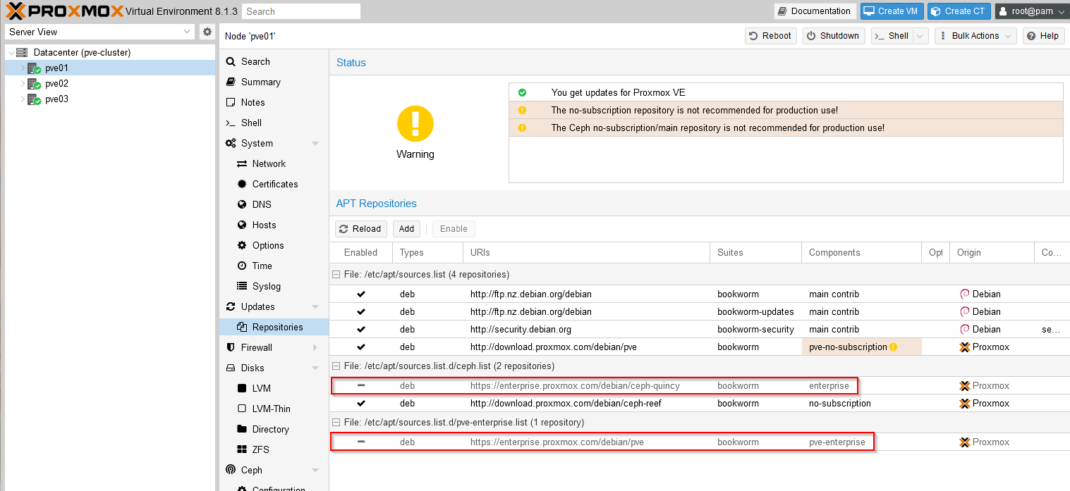 Updated Repository Settings